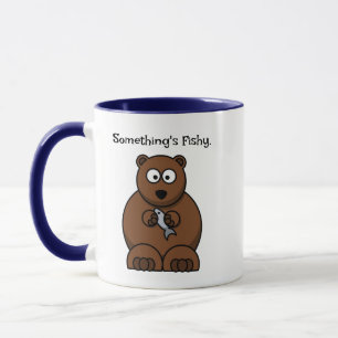 Mug Quelque chose d’amusant Poisson Brown Ours Cartoon