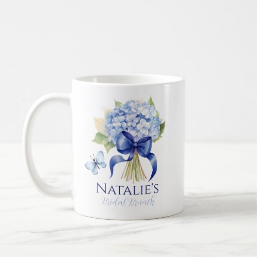 Mug Quelque chose de Blue Hydrangea Fête des mariées p (Gauche)