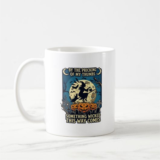Mug Quelque chose de méchant arrive Sorcière Halloween (Gauche)