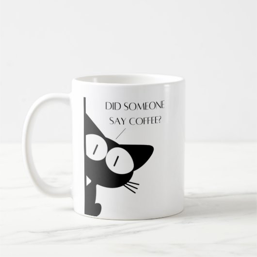 Mug Quelqu'Un A Dit Coffee Black Cat (Gauche)