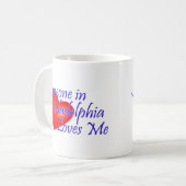 Mug Quelqu'un à Philadelphie m'aime (Devant gauche)
