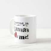 Mug Quelqu'un au Kansas m'aime (Devant gauche)