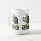 Mug Quelqu'Un Continue À Voler Mon Poop Cat Art (Devant gauche)
