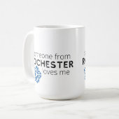 Mug Quelqu'un de Rochester (NY) m'aime (Devant gauche)