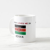 Mug Quelqu'un m'aime au KENYA (Devant gauche)