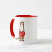 Mug Quelqu'un m'aime complètement mignonne loutre avec (Devant gauche)