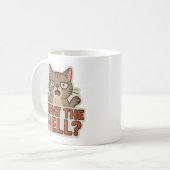Mug Qu'est-ce que diable ? chat drôle (Devant gauche)