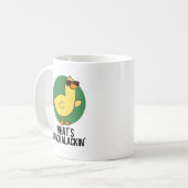 Mug Qu'est-ce que le canard drôle Quackalackin Pun  (Devant gauche)