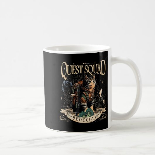 Mug Quest Imaginaire Squad Broccoli Kitten Chat drôle (Droite)