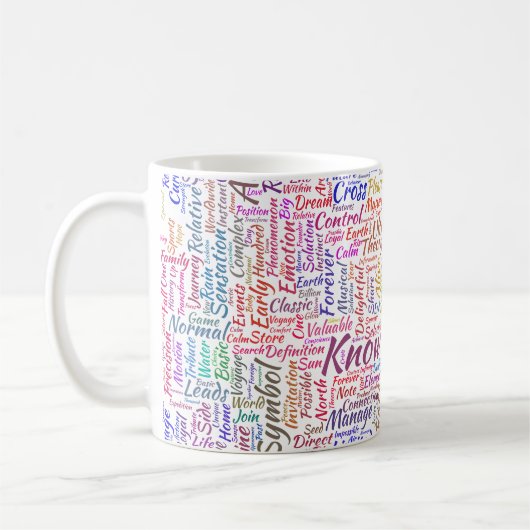 Mug Question Apprendre Nuage MotssTexte Motif Message (Gauche)