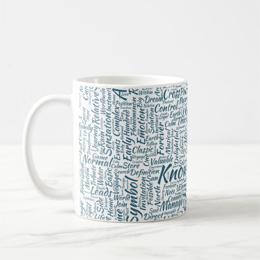 Mug Question Apprendre Nuage MotssTexte Motif Message (Gauche)