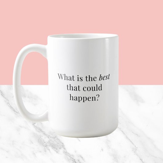 Mug Question de pensée Postive - simple typographie