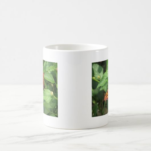 Mug Question Mark Butterfly on Lantana (Centre)