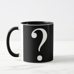 Mug Question Mark Mystery Oser Black White Musique