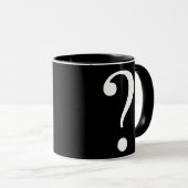 Mug Question Mark Mystery Oser Black White Musique (Devant droit)