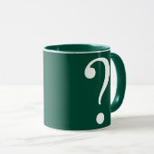 Mug Question Mark Mystery Oser Green White Musique (Devant droit)