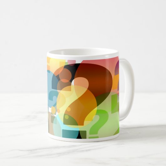 Mug Question Tout Artwork multicolore (Devant droit)