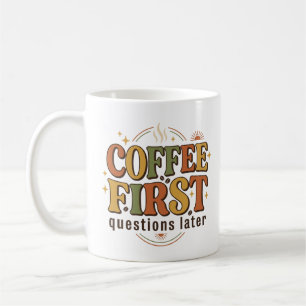 Mug Questions Café D'abord Plus Tard Typographie R
