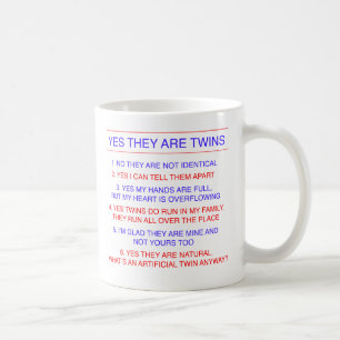 Mug Questions de jumeaux fraternelles