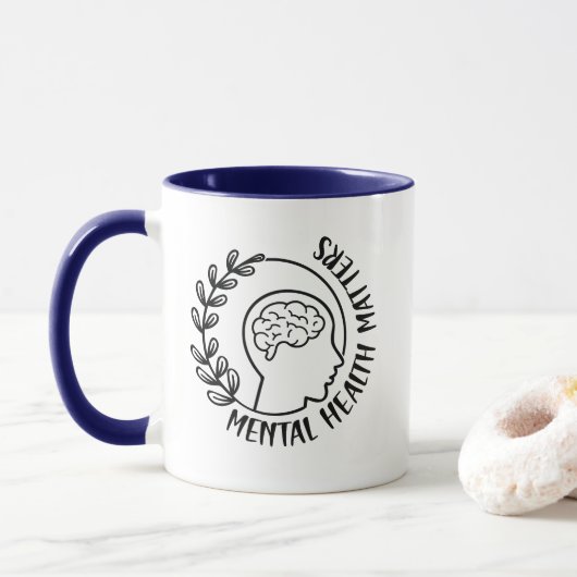 Mug Questions de santé mentale (Avec donut)
