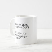 Mug Questions que les végétariens aiment! Sentiments p (Devant gauche)