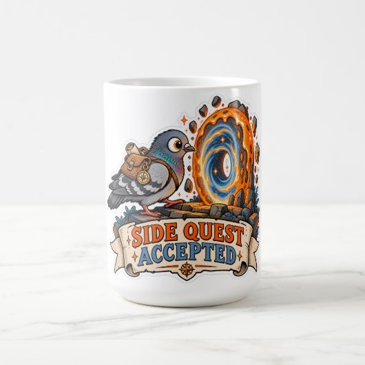Mug Quête Secondaire Acceptée Drôle Pigeon (Centre)