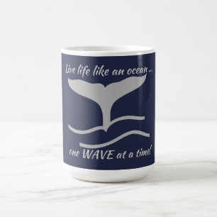 Mug Queue de baleines avec devis graphique