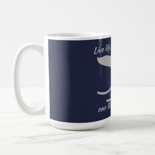 Mug Queue de baleines avec devis graphique (Gauche)