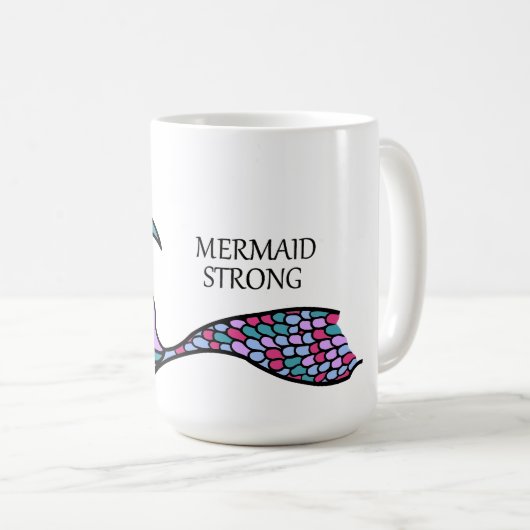 Mug Queue de sirène solide (Devant droit)