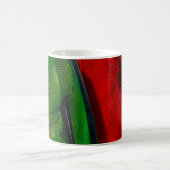 Mug Queue d'oiseaux verts et rouges (Centre)