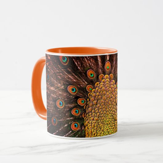 Mug Queue Gold Peacock (Devant gauche)
