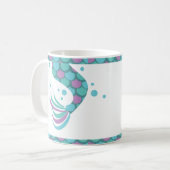 Mug Queues de sirènes pailletées rayures écailles (Devant gauche)