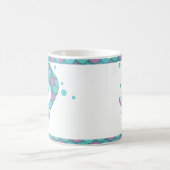 Mug Queues de sirènes pailletées rayures écailles (Centre)