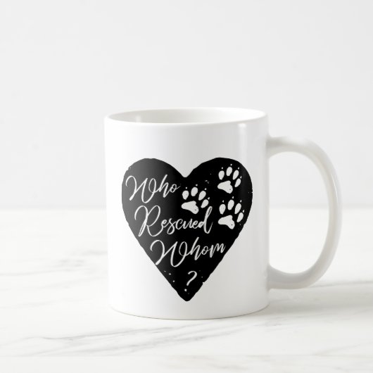 Mug Qui a Secouru qui chien Empreintes de pattes anima (Droite)