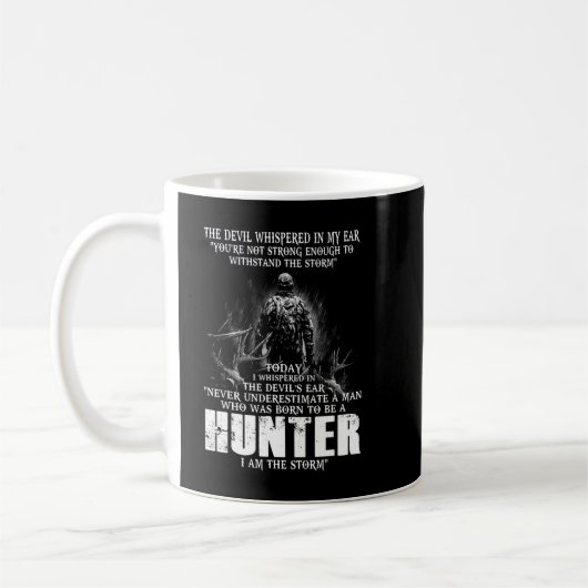 Mug Qui Est Né Pour Être Un Chasseur Amusant Chasse Ch (Gauche)