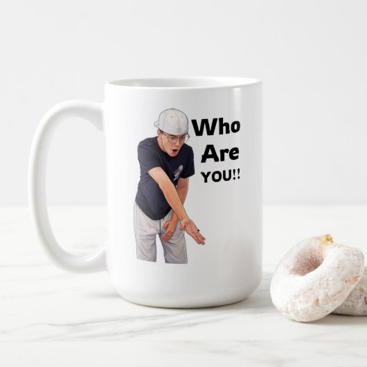 Mug Qui êtes-vous Cam  (Avec donut)