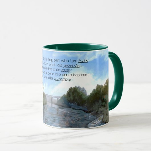 Mug Qui je suis aujourd'hui Inspirant (Devant droit)