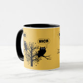 Mug Qui lequel hiboux d'humour de grammaire (Devant gauche)