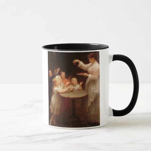 Mug "Qui parle d'abord ?" (huile sur la toile) (Droite)