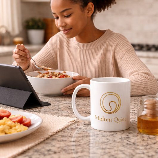 Mug Quiet Gold Swirl Classic Mug, 11 oz