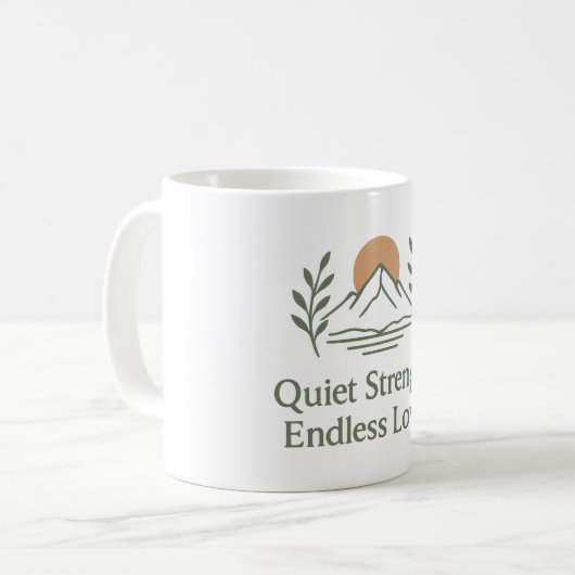 Mug Quiet Strength. Endless Love. – Dad Appreciation (Devant gauche)