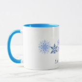 Mug Qu'il neige | Flocons de neige bleus (Gauche)