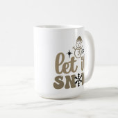 Mug Qu'il neige Noël blanc (Devant droit)