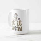 Mug Qu'il neige Noël blanc (Devant gauche)