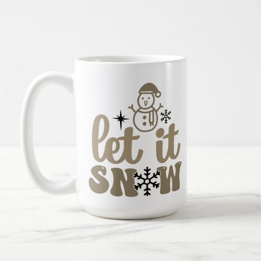 Mug Qu'il neige Noël blanc (Gauche)