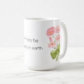 Mug Qu'il y ait la paix sur Terre - Floral (Devant droit)