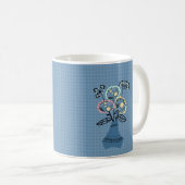 Mug Quilling, fleurs dans un vase (Devant droit)