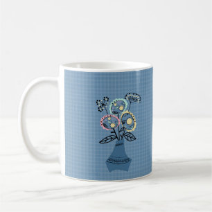 Mug Quilling, fleurs dans un vase