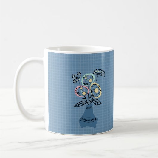 Mug Quilling, fleurs dans un vase (Gauche)