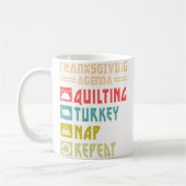 Mug Quilt Turkey Nap Repeat Funny Quilting Thanksgivin (Gauche)